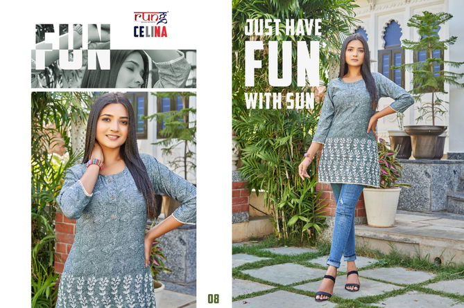 Celina By Rung Short Designer Kurtis Catalog